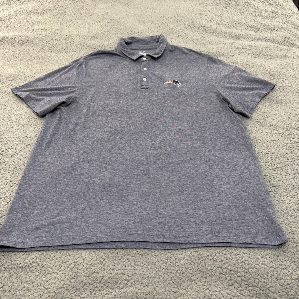 Vineyard Vines Edgartown Polo Shirt Mens XL New England Patriots Blue
